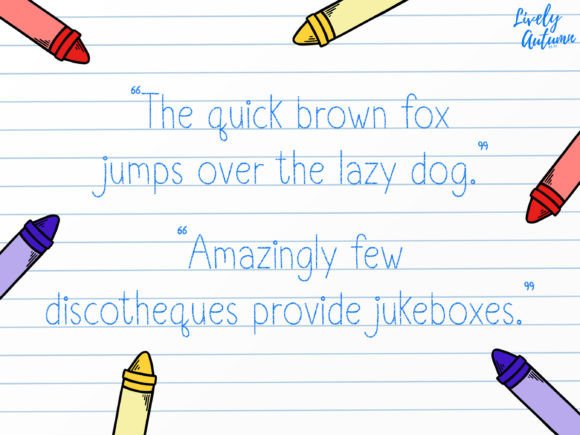 Playful Crayon Font PNG with transparent background - Preview 3