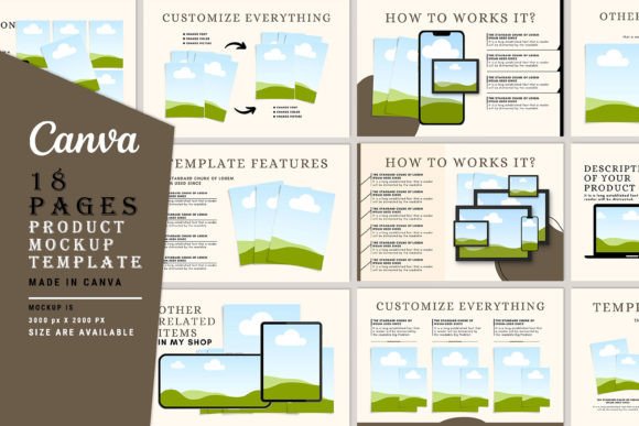 Canva seller mockup template for ebooks workbooks and lead magnets