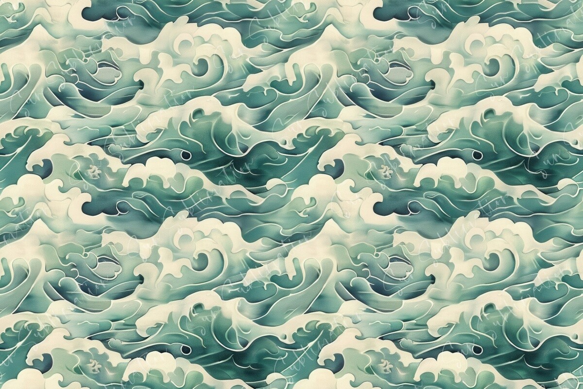Vintage Wave Seamless Pattern Graphic by Sun Sublimation · Creative Fabrica