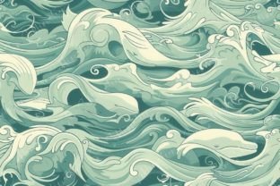Whale Waves Seamless Pattern Graphic by Sun Sublimation · Creative Fabrica