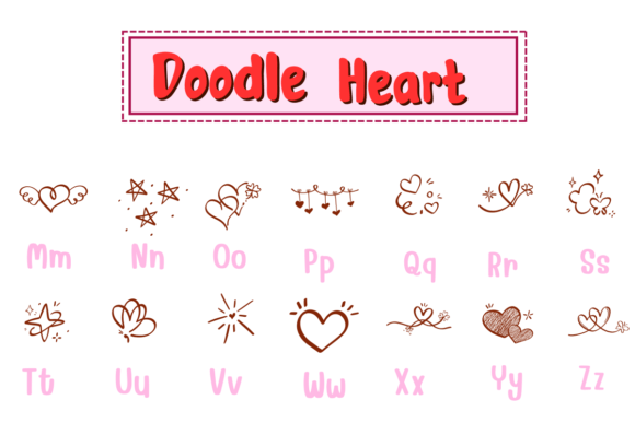 Doodle Heart Font - Preview 2