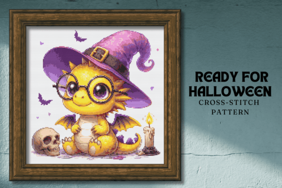 Dragon Ready for Halloween Cross Stitch