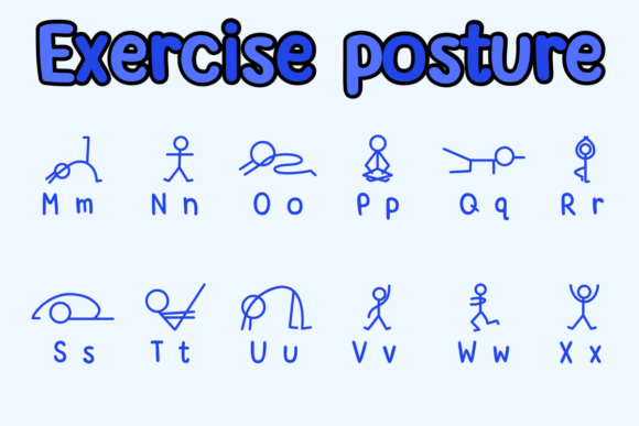 Exercise Posture Font font preview - 2