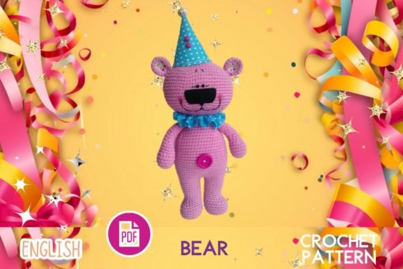Happy Bear / CROCHET Amigurumi PDF / Toy