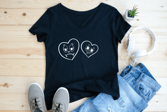 Heart Retro Font PNG with transparent background - Preview 5