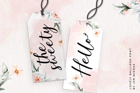 Lovely Ballikha Font PNG with transparent background - Preview 1