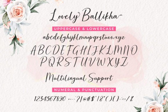 Lovely Ballikha Font PNG with transparent background - Preview 5