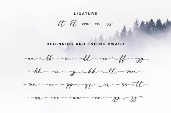 Ophelia Font PNG with transparent background - Preview 4