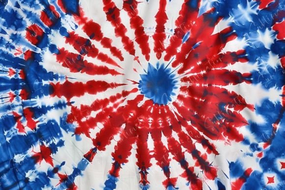 Red, White, and Blue Tie-Dye Pattern Grafik Hintegründe Von Sun Sublimation