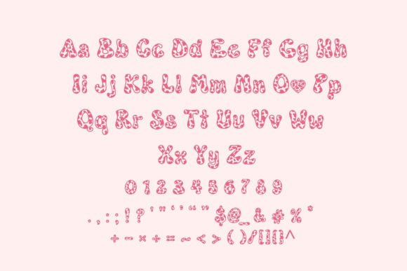 Retro Moo Font PNG with transparent background - Preview 1