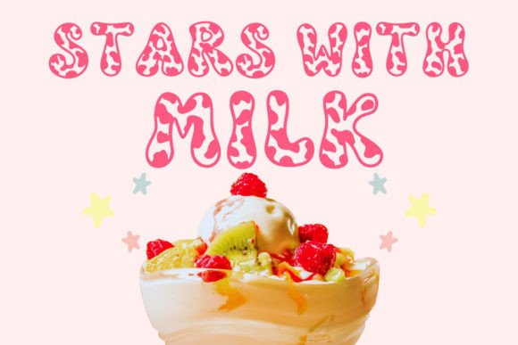 Retro Moo Font PNG with transparent background - Preview 2