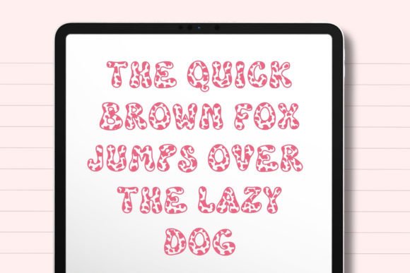 Retro Moo Font PNG with transparent background - Preview 3