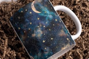 Stars and Moon Digital Paper, Seamless Graphic by StylishFantazy ...