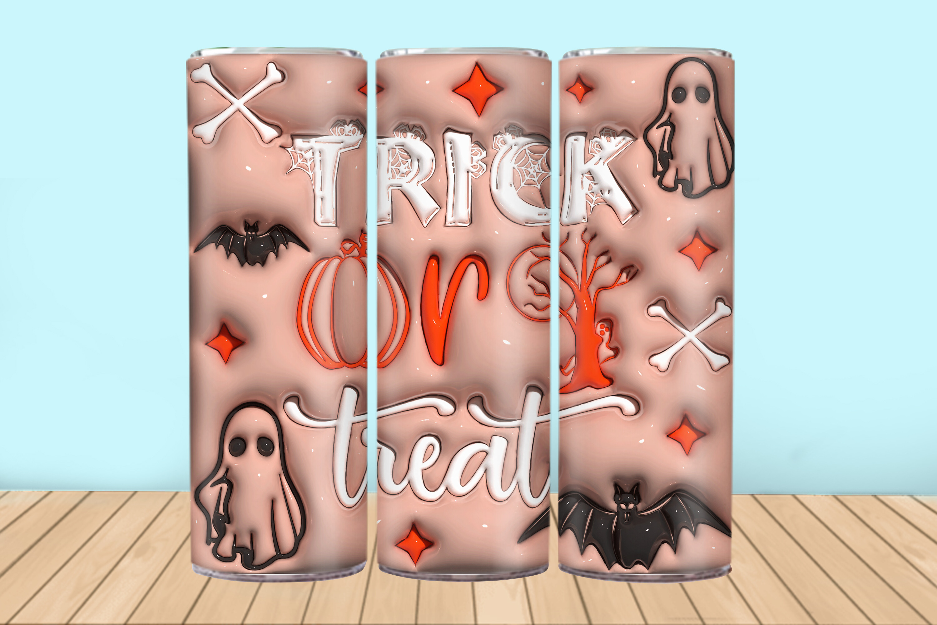 20oz 3d Inflated Halloween. Tumbler Wrap Graphic by Creative Booth ...