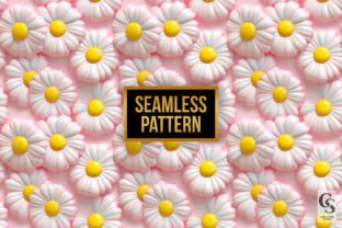 3D Inflated Daisy Flower Digital Papers Graphic by Creative Store ...