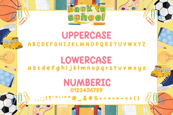Back to School Font - Preview 1