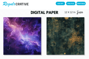 Celestial Mystical Digital Paper Pack Graphic by Regulrcrative ...