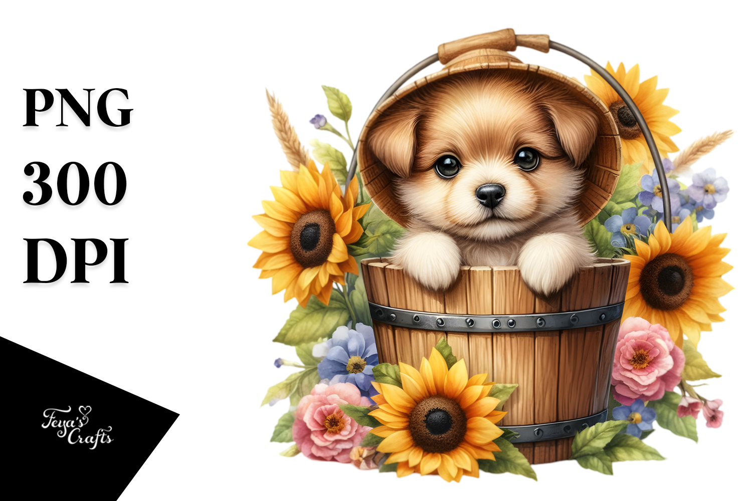 Cute Baby Dog PNG Graphic by Anastasia Feya · Creative Fabrica