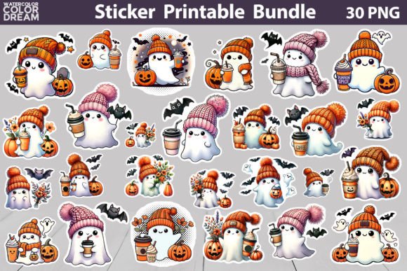 Cute Ghost Sticker Printable