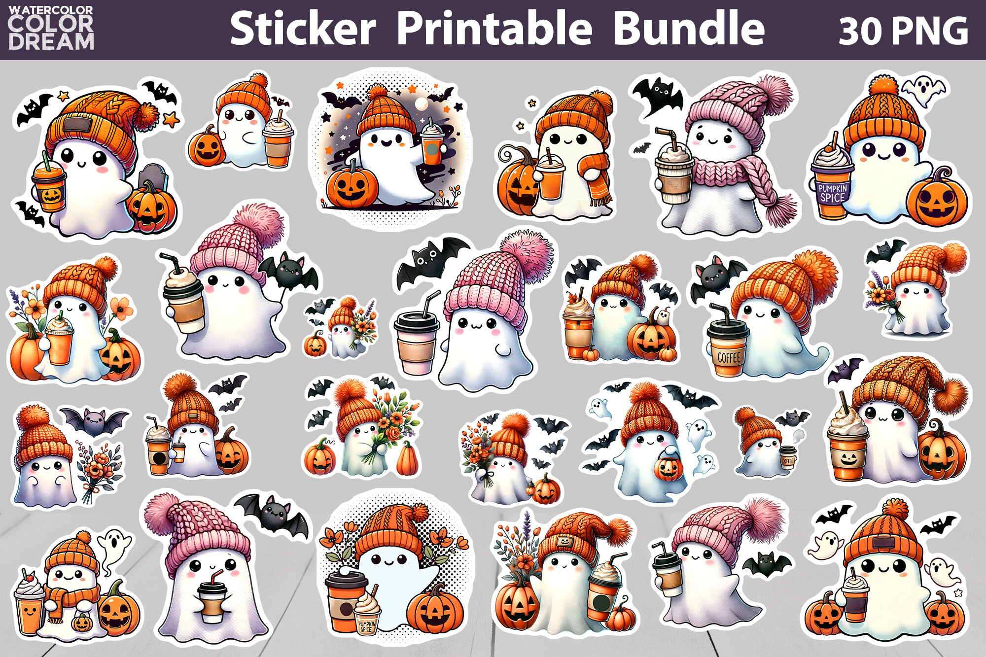 Cute Ghost Sticker Printable