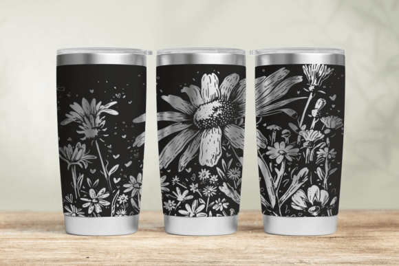 Floral 30oz 20oz Laser Tumbler Wrap SVG