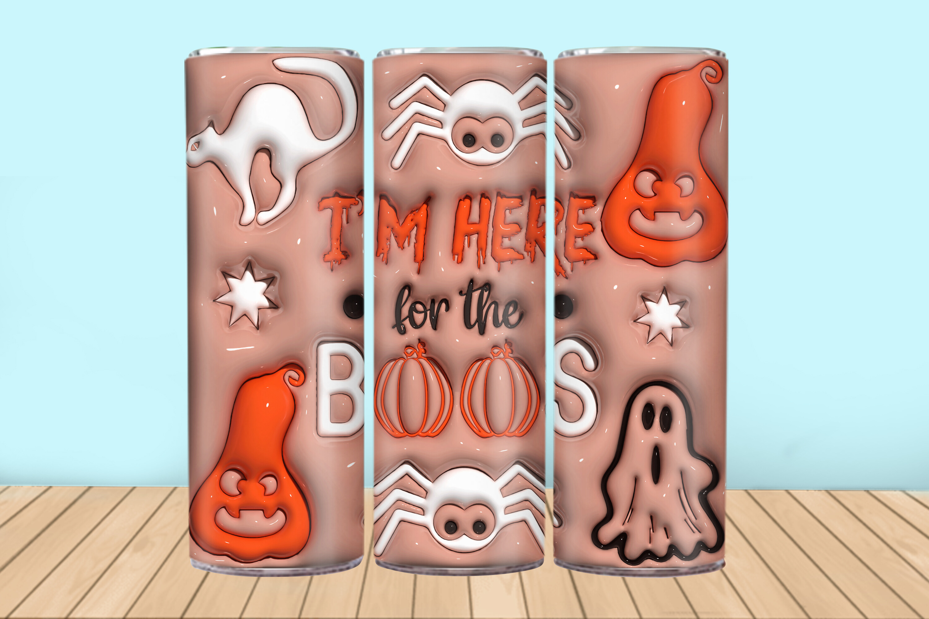 Halloween 3d Inflated Tumbler Wrap PNG Graphic by Creative Booth ...