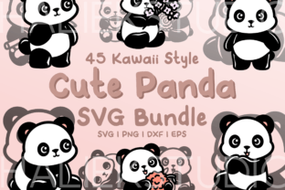 Panda SVG Illustrations Graphic by HalieKStudio · Creative Fabrica