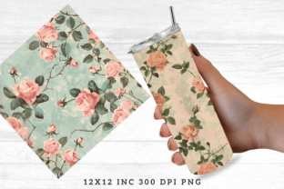 Pastel Pink Roses Digital Paper Bundle Graphic by Regulrcrative ...