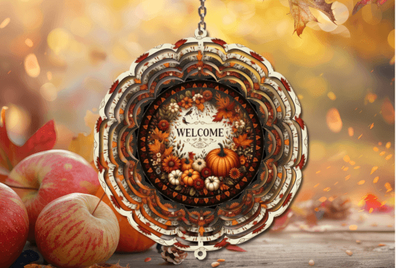 Welcome Fall Wind Spinner