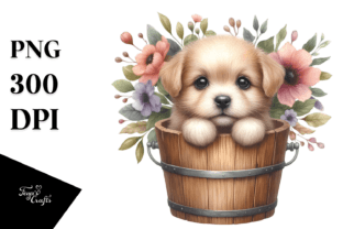 Detailed Cute Baby Dog Watercolor PNG Graphic by Anastasia Feya ...