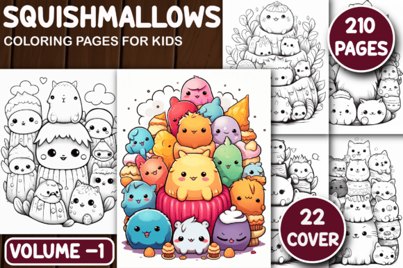 210 Squishmallows Coloring Pages V - 1