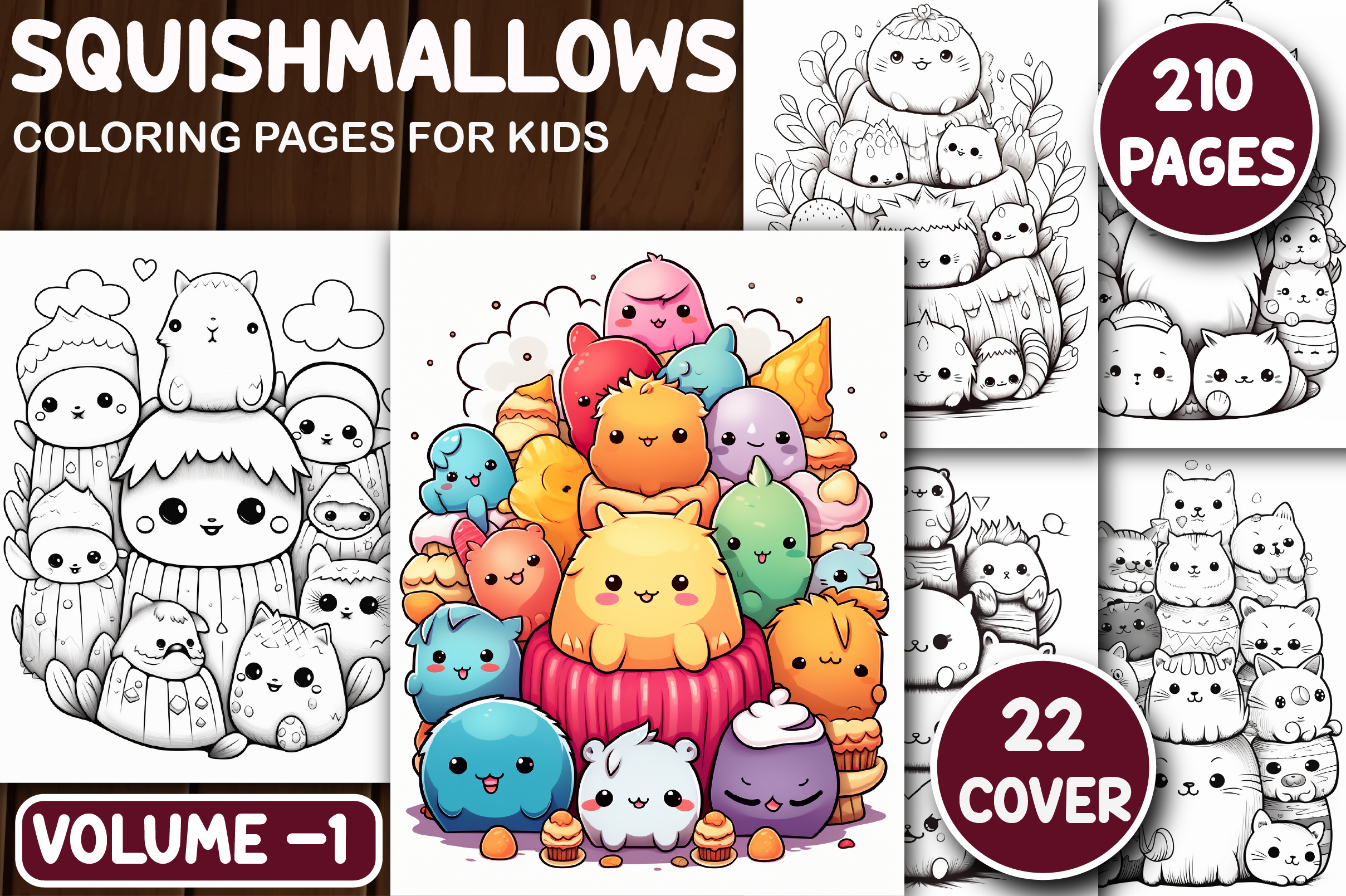 210 Squishmallows Coloring Pages V - 1