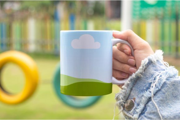Girl Holding Mug Mockup, Canva Mockup