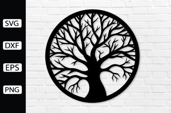 Halloween Tree Laser Cut, Wall Art SVG