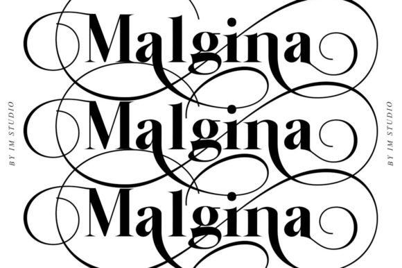 Malgina Font PNG with transparent background - Preview 1