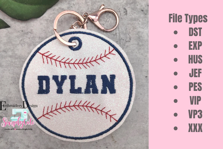 Personalize Tag Baseball ITH Bag Tag