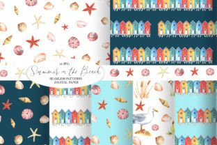 Summer on the Beach Seamless Patterns Graphic by evgenia_art_art ...