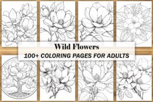 Wild Flowers Coloring Pages for KDP Graphic by C F Designer AH ...