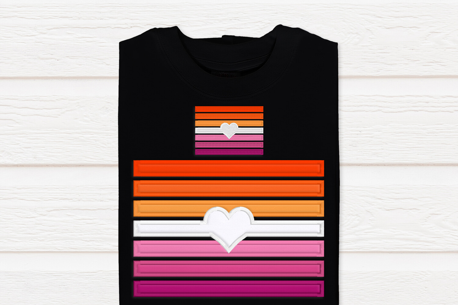 7 Color LGBT Pride Flag Love Applique