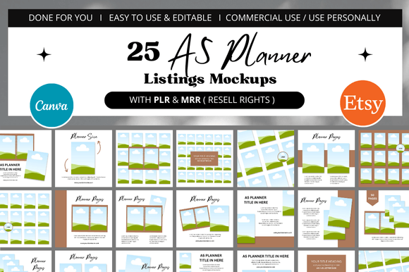 A5 Planner Listing Mockups