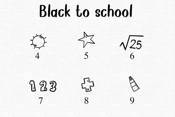 Black to School Font - Preview 3