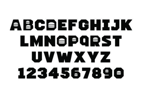 Burger Food Font - Preview 2