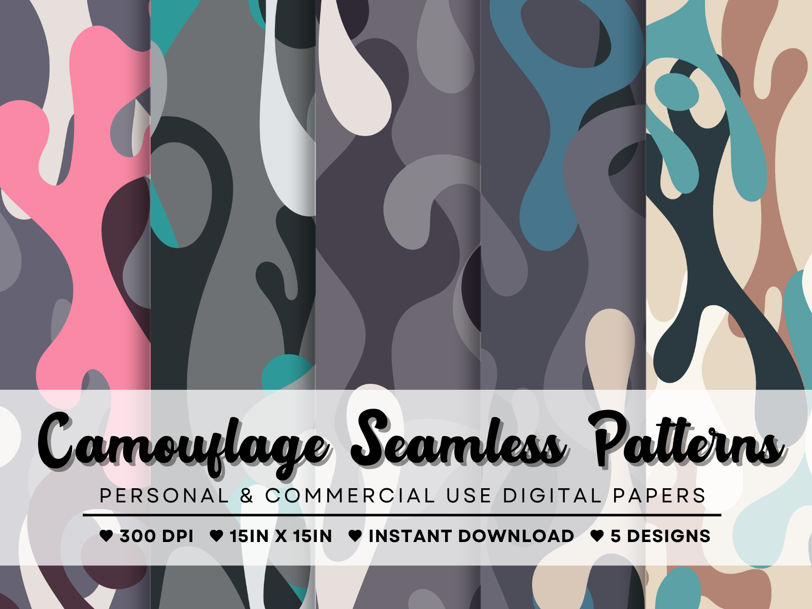 Camouflage Seamless Patterns Graphic by DesignScape Arts · Creative Fabrica