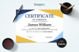 Certificate of Completion Canva Template Graphic by SnapyBiz · Creative ...