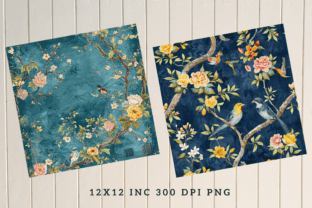 Chinoiserie Digital Paper Bundle Graphic by Regulrcrative · Creative ...