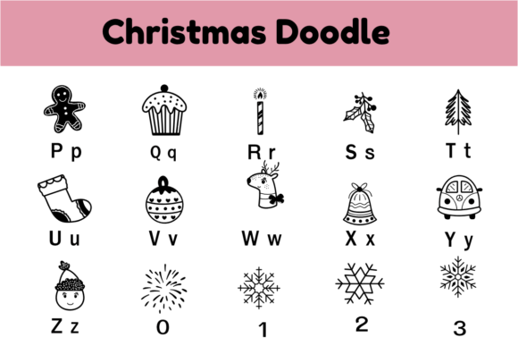Christmas Doodle Font - Preview 2