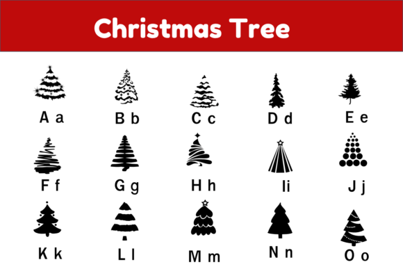 Christmas Tree Font - Preview 1
