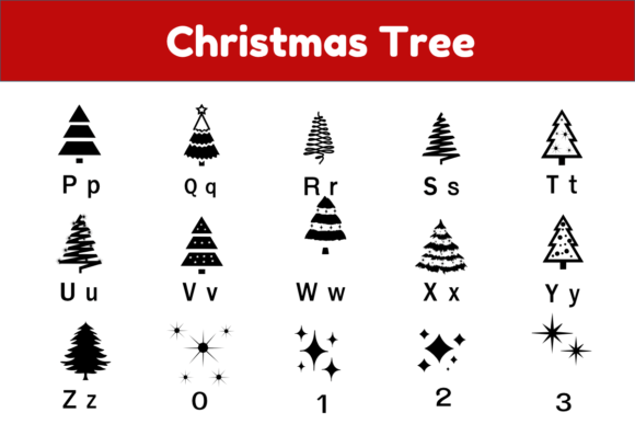 Christmas Tree Font - Preview 2