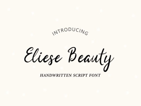 Eliese Beauty Font PNG with transparent background - Preview 2