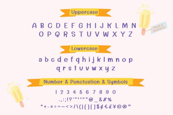 IceGelato Font Font PNG with transparent background - Preview 1